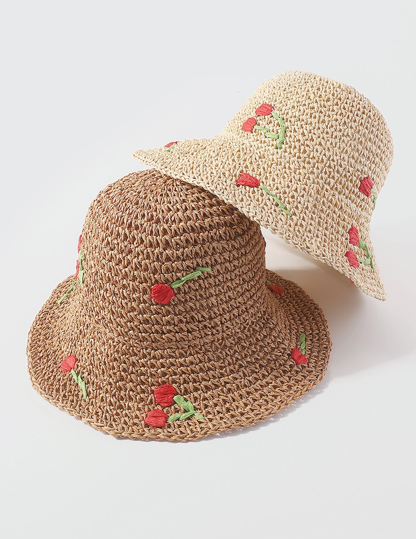 Geweven Bloemen Bucket Hat