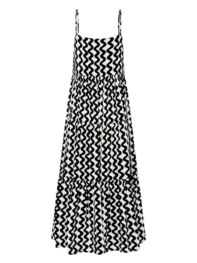 Strappy Vierkant Halslijn Split Maxi Jurk