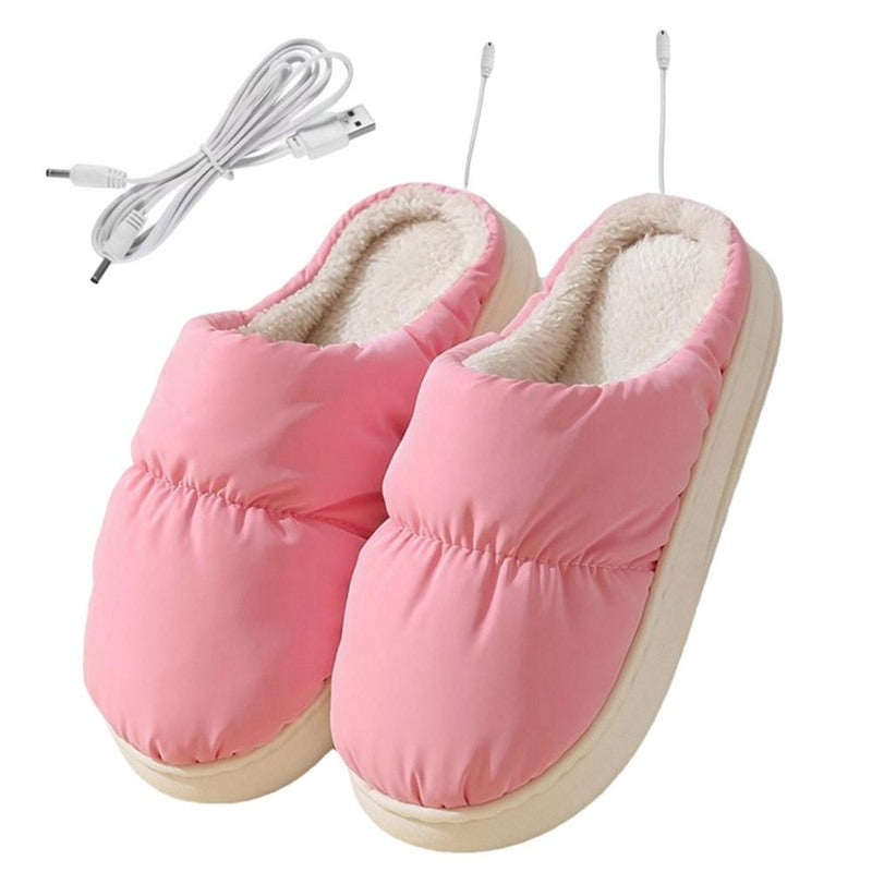 primecuration | Chaussons chauffants en peluche unisexes, doux et confortables