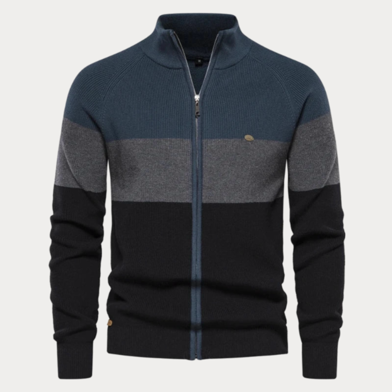 primecuration | Veste en tricot patchwork pour hommes - Confort et style