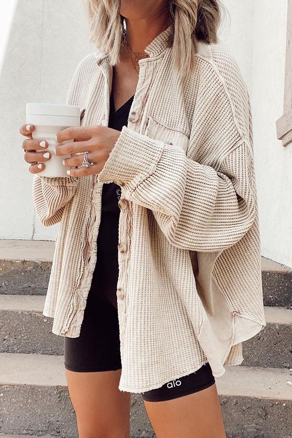 Veste Côtelée Irrégulière Chic pour Femme - Style Élégant et Confortable