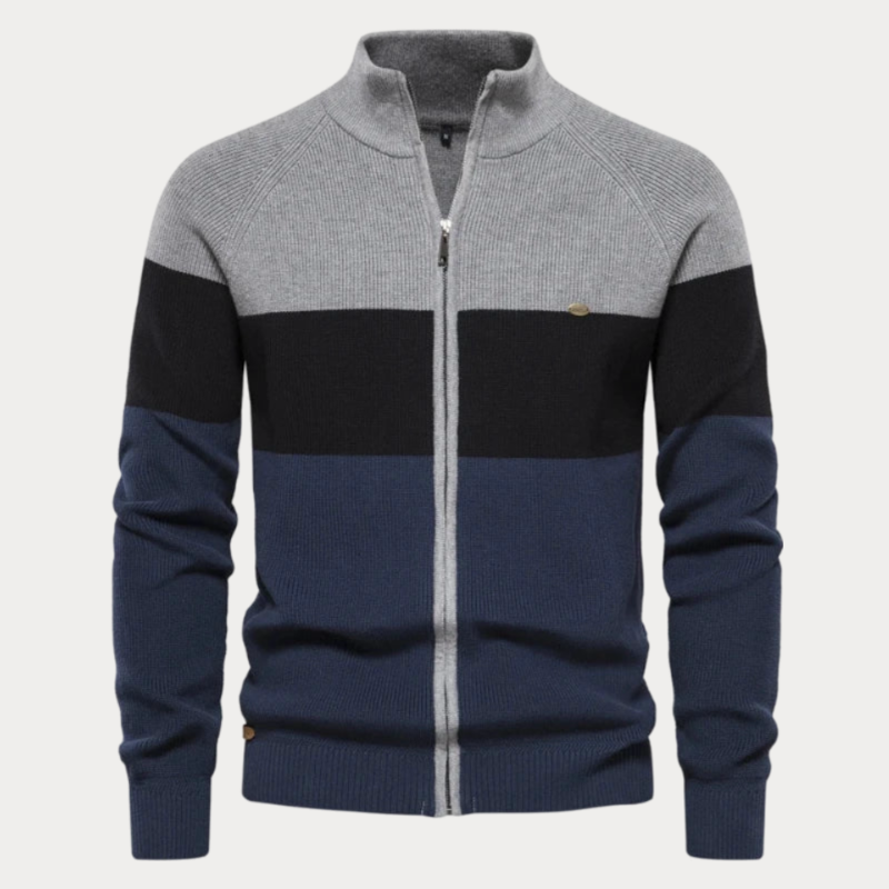 primecuration | Veste en tricot patchwork pour hommes - Confort et style