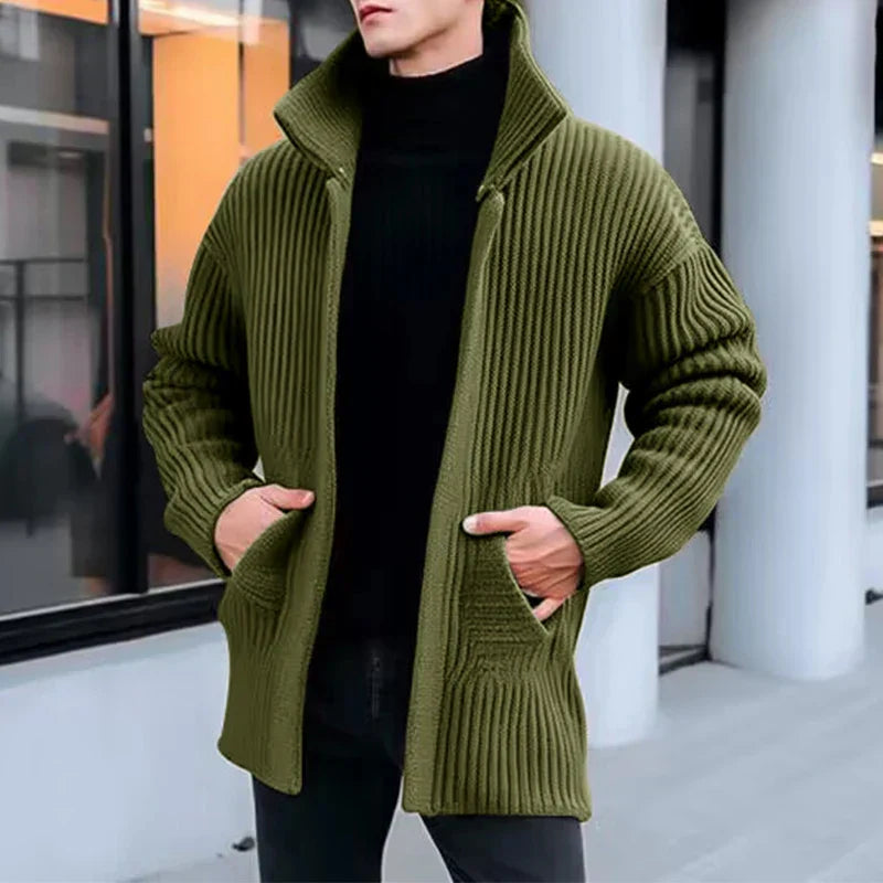 primecuration | Cardigan en laine pour hommes, élégant et confortable