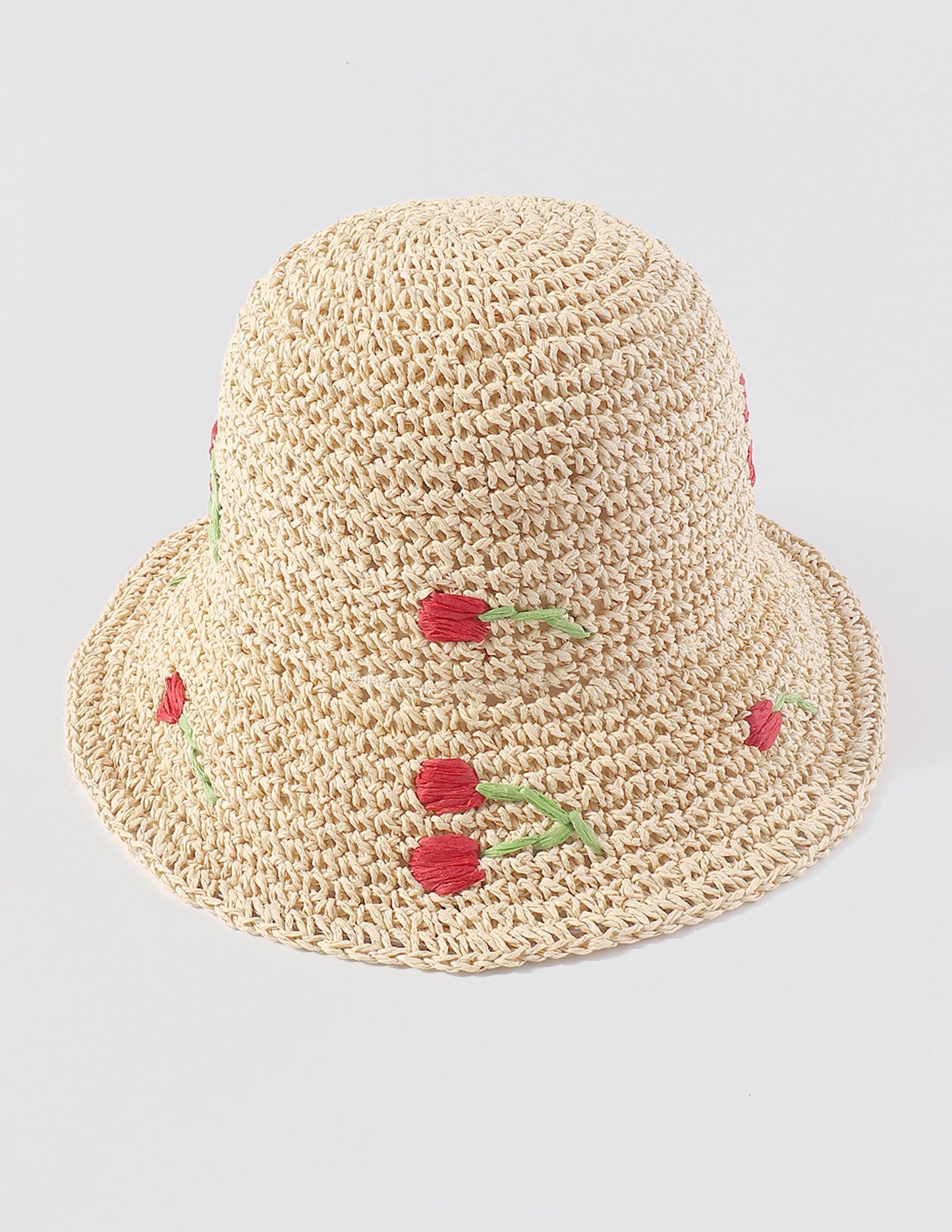 Geweven Bloemen Bucket Hat