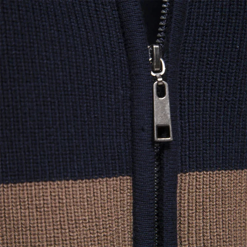 primecuration | Veste en tricot patchwork pour hommes - Confort et style
