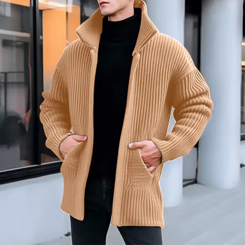 primecuration | Cardigan en laine pour hommes, élégant et confortable