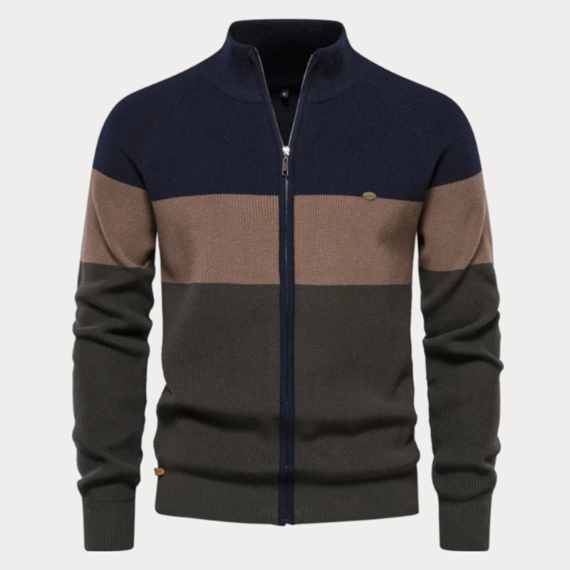 primecuration | Veste en tricot patchwork pour hommes - Confort et style