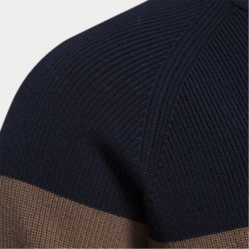 primecuration | Veste en tricot patchwork pour hommes - Confort et style