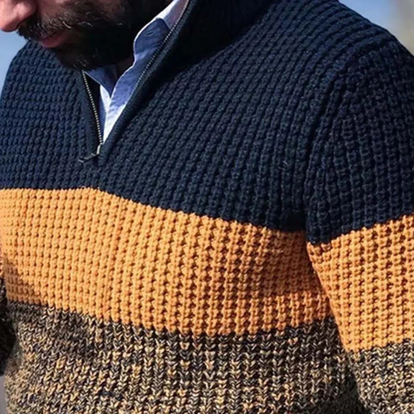 primecuration | Pull en tricot pour hommes en laine, chaud et élégant