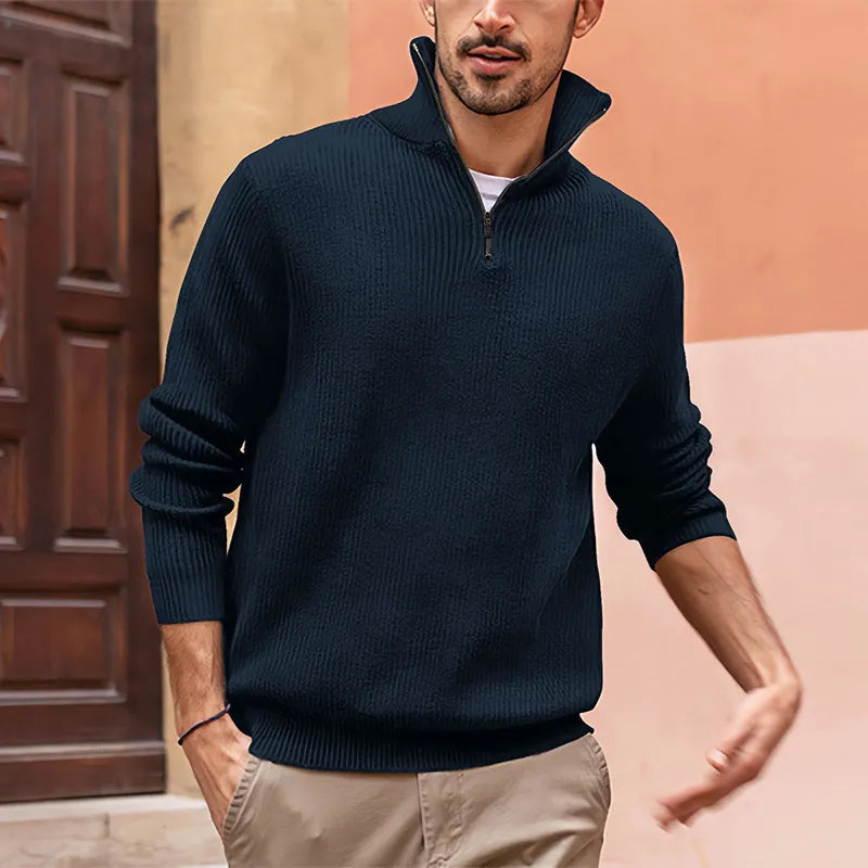 primecuration | Pull en laine à col haut pour hommes - Confort et style élégant