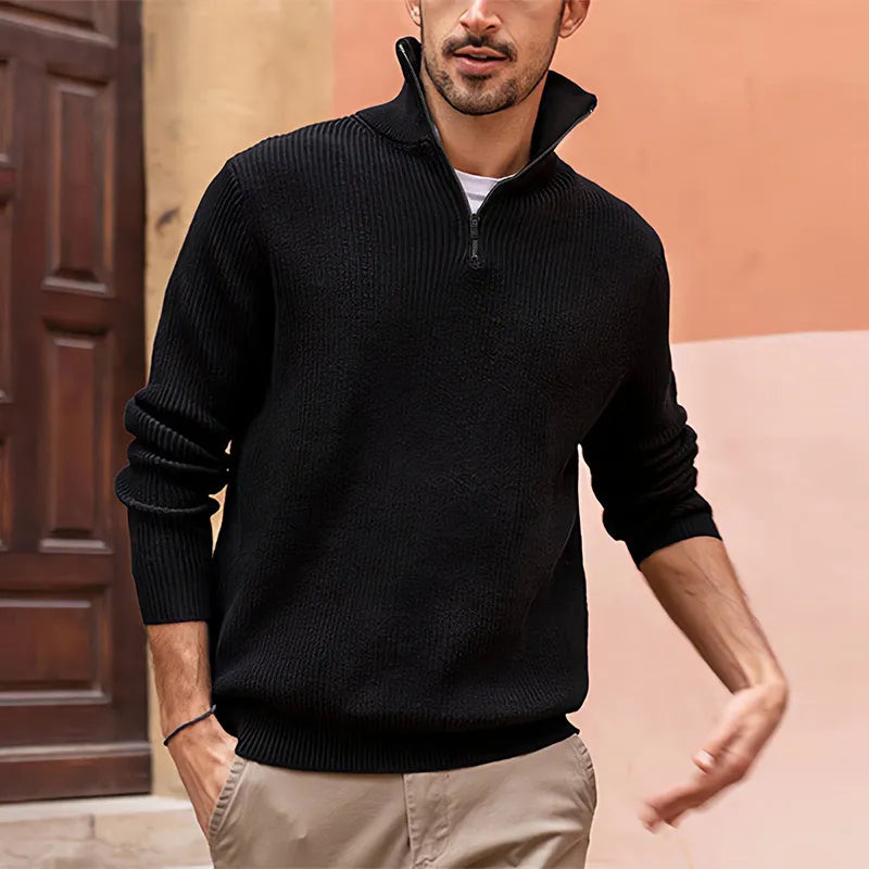 primecuration | Pull en laine à col haut pour hommes - Confort et style élégant