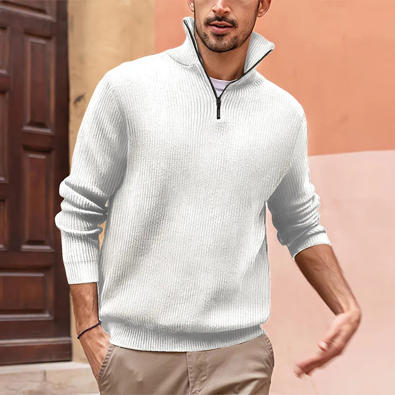 primecuration | Pull en laine à col haut pour hommes - Confort et style élégant