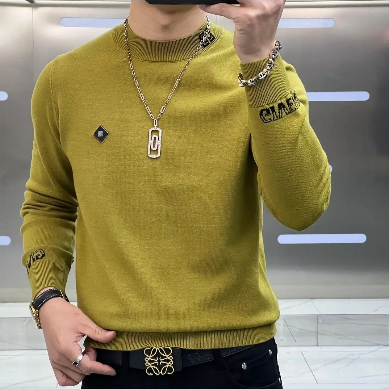 primecuration | Pull d'hiver en laine pour hommes, chaud et élégant