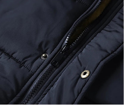 primecuration | Manteau d'hiver avec capuche en tissu imperméable