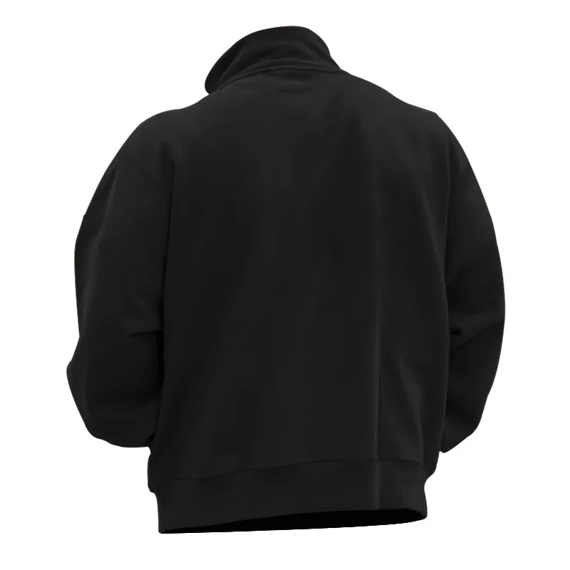 primecuration | Pull en velours homme à demi-zip, confort et style élégant