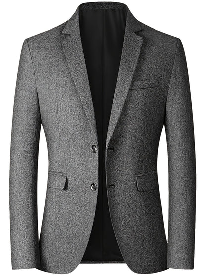 primecuration | Blazer semi-formel en tissu léger pour hommes, élégant et confortable