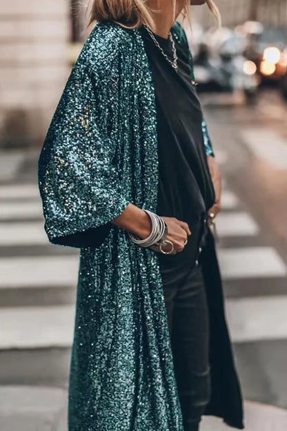 Veste à Paillettes Brillantes pour Femme - Élégante et Chic pour Sorties