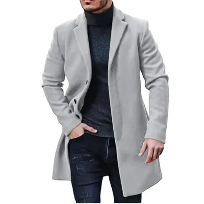 primecuration | Manteau Classique en Laine pour Hommes - Élégance et Confort