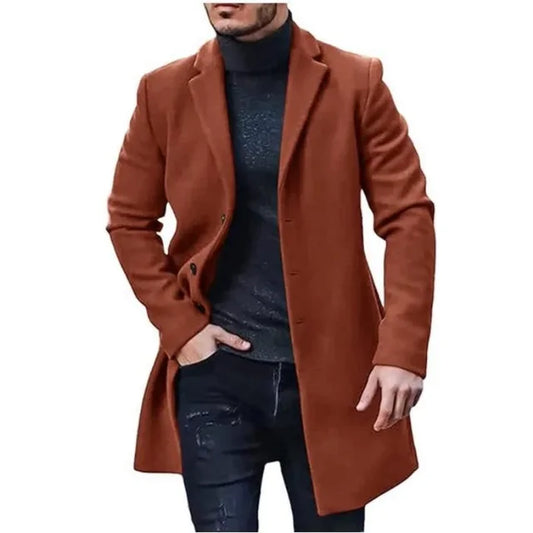 primecuration | Manteau Classique en Laine pour Hommes - Élégance et Confort