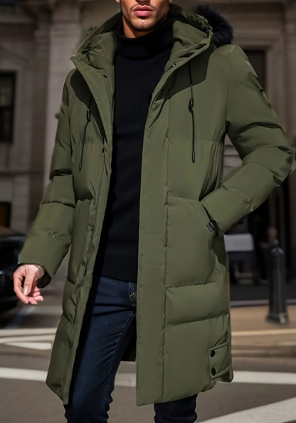 primecuration | Parka d'Hiver Longue pour Hommes - Chaude et Imperméable