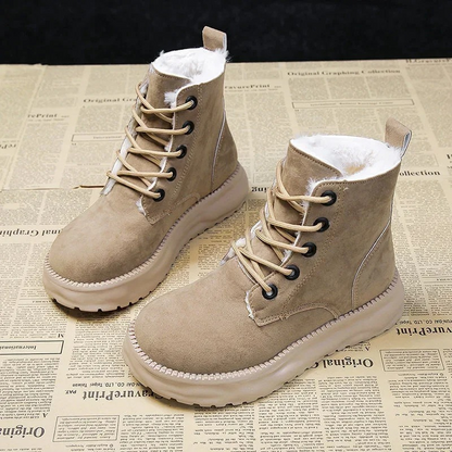 Bottes d'Hiver Élégantes Doublées en Fourrure pour Confort et Style