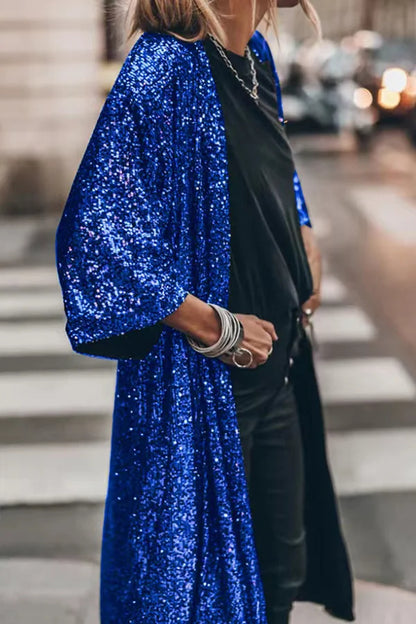 Veste à Paillettes Brillantes pour Femme - Élégante et Chic pour Sorties