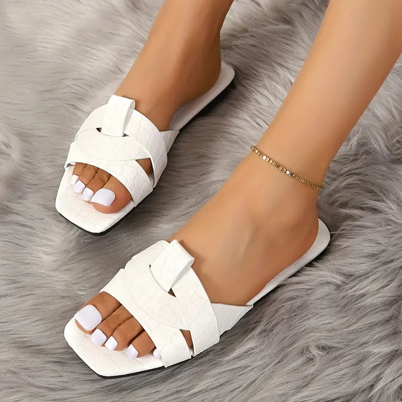 primecuration | Sandales plates ouvertes , chaussures d'été confortables