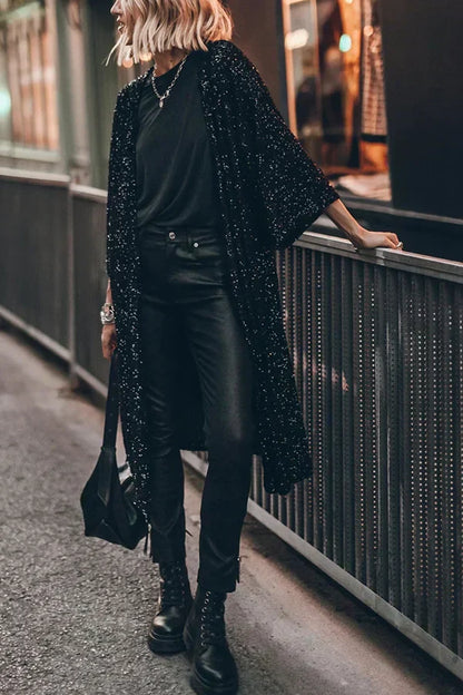 Veste à Paillettes Brillantes pour Femme - Élégante et Chic pour Sorties