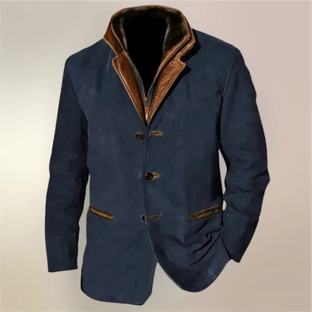 primecuration | Veste Vintage Rétro pour Hommes en Cuir - Style Unique et Élégant