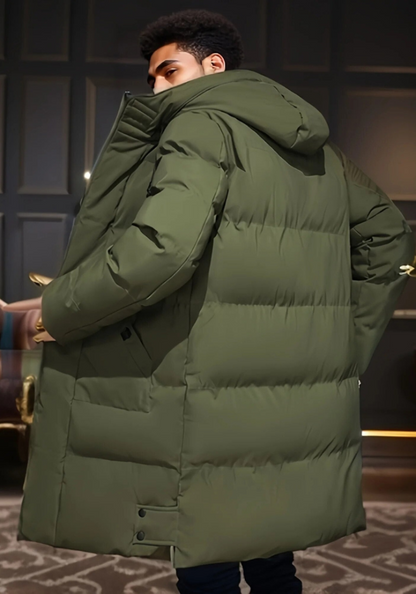 primecuration | Parka d'Hiver Longue pour Hommes - Chaude et Imperméable