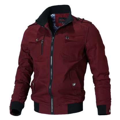 primecuration | Veste Coupe Slim Militaire en Tissu Durable pour Quotidien