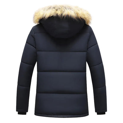 primecuration | Manteau d'hiver avec capuche en tissu imperméable