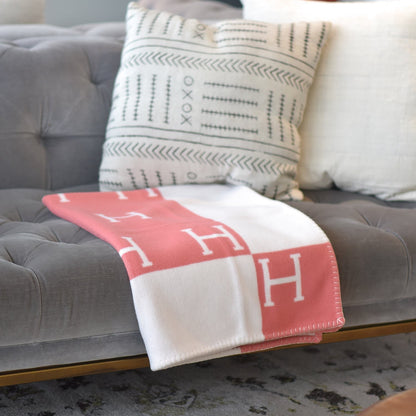 Couverture douce chaude – Plaid en laine classique pour canapé et lit