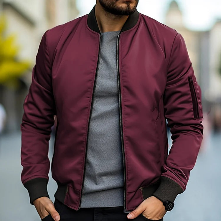 primecuration | Veste Bomber Tendance en Cuir pour Hommes - Style Urbain et Confortable