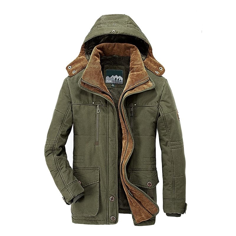 primecuration | Veste d'hiver confortable pour hommes - Multi-poches, style moderne