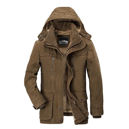 primecuration | Veste d'hiver confortable pour hommes - Multi-poches, style moderne