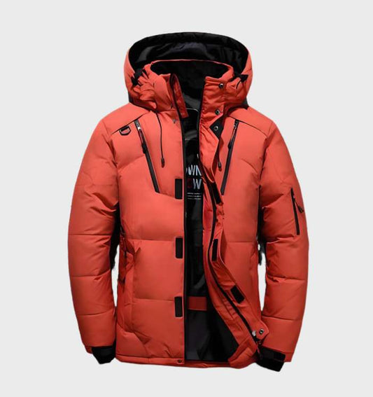 Veste en Duvet Épais et Chaud, Coupe-Vent et Imperméable avec Capuche et Poches