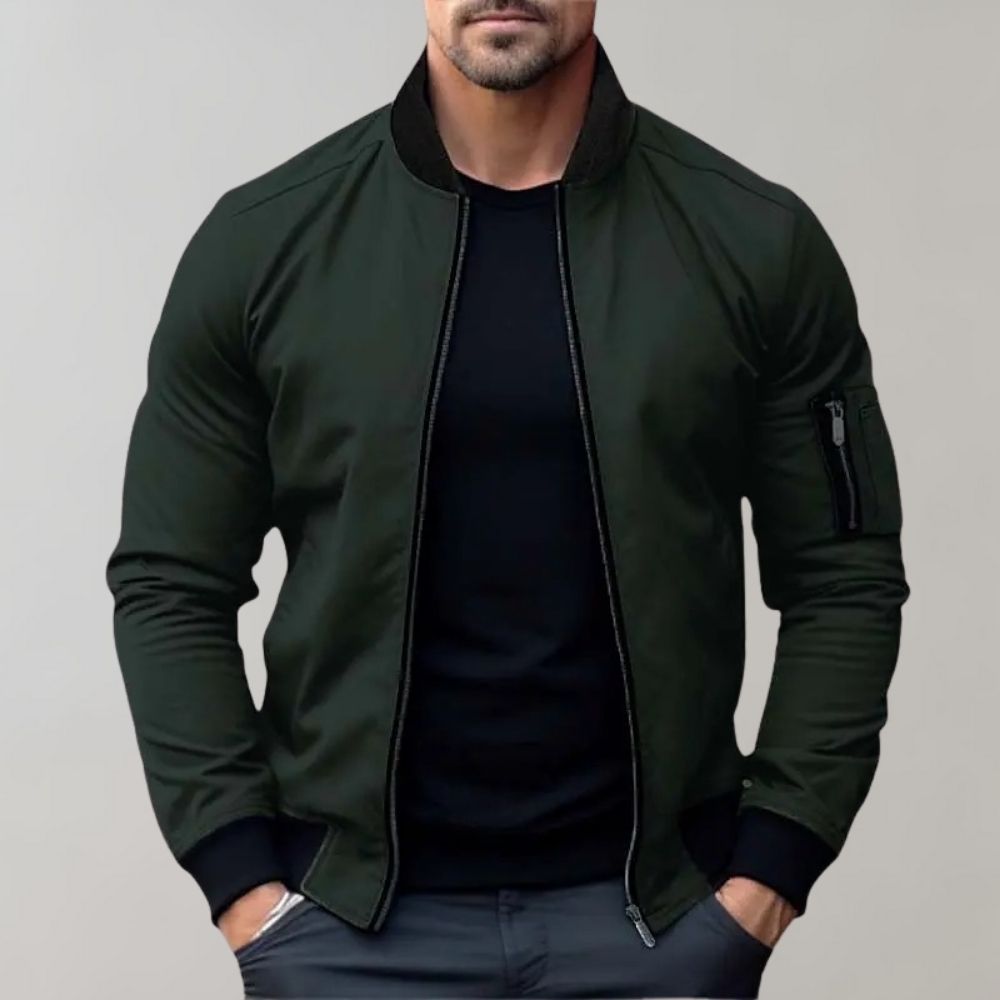 primecuration | Veste bomber homme en polyester, légère et tendance