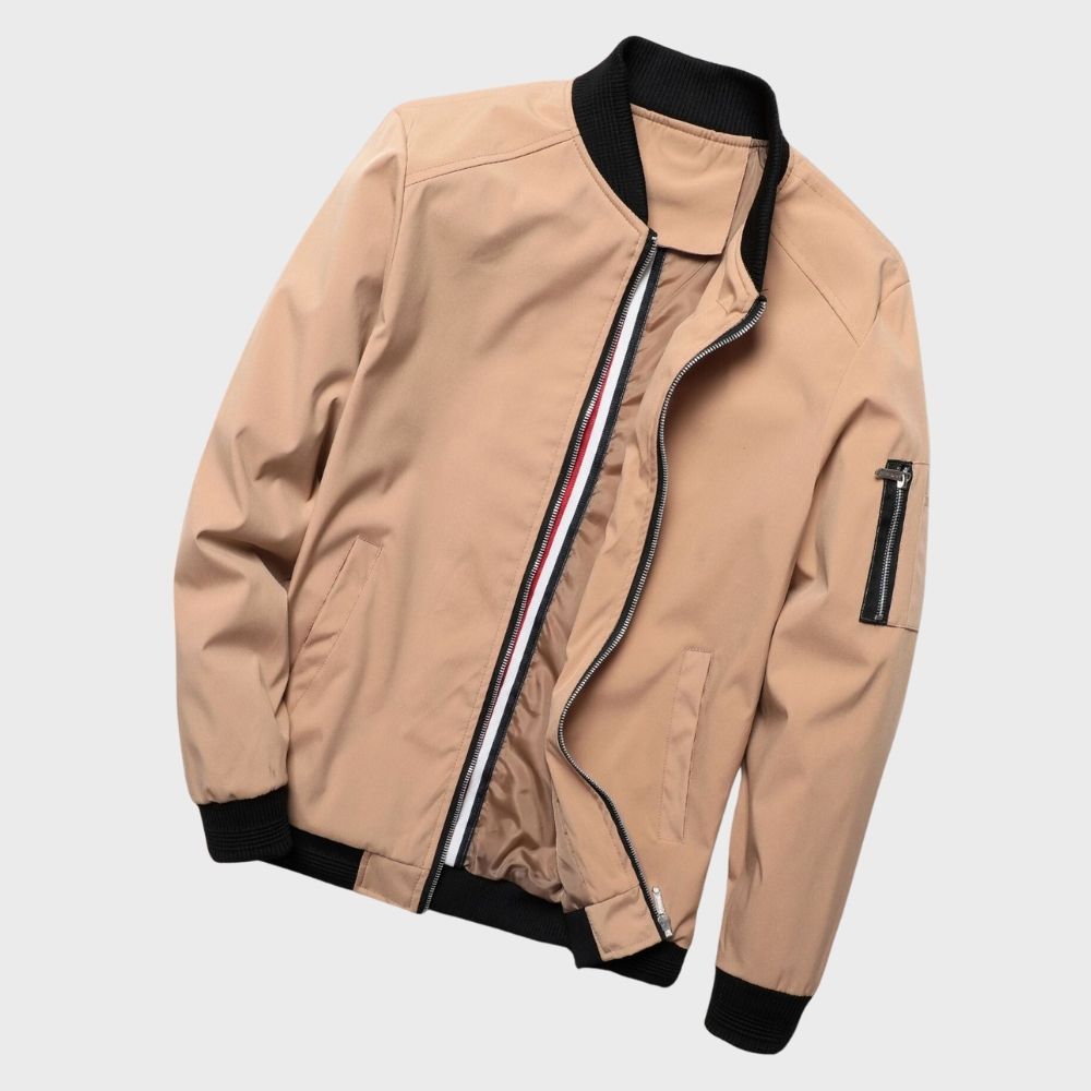 primecuration | Veste bomber homme en polyester, légère et tendance