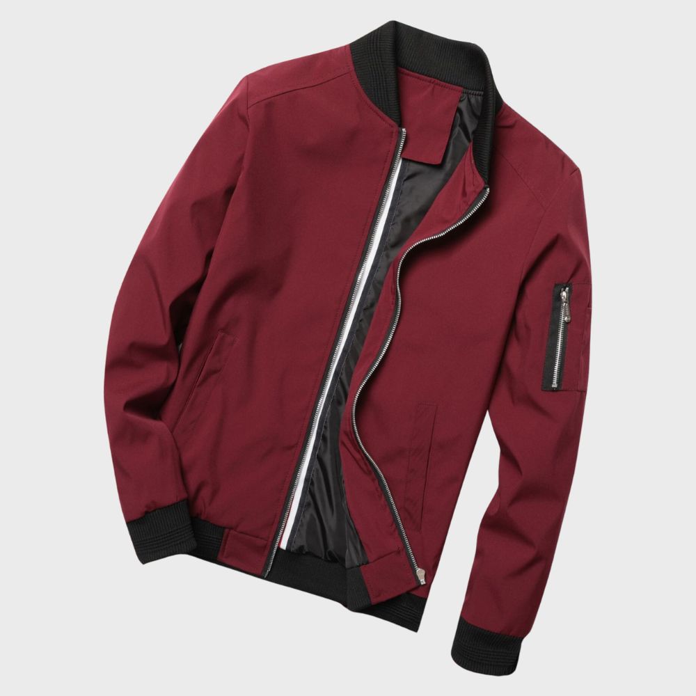 primecuration | Veste bomber homme en polyester, légère et tendance