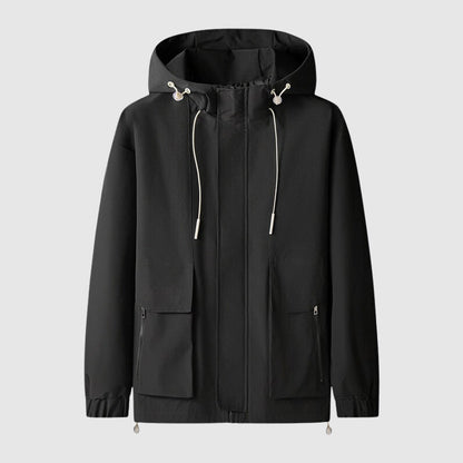 primecuration | Veste coupe-vent homme avec capuche et zips