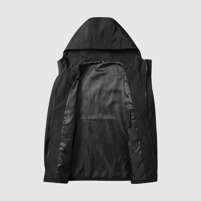 primecuration | Veste coupe-vent homme avec capuche et zips