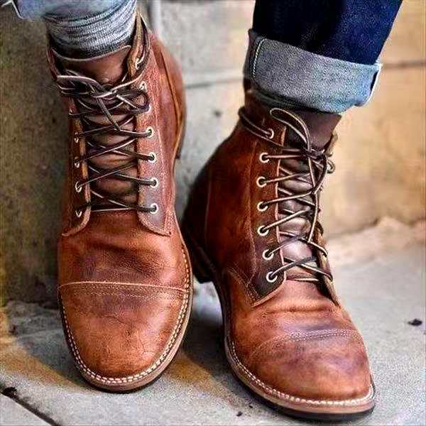 Bottes à lacets  pour hommes, élégantes et confortables au quotidien