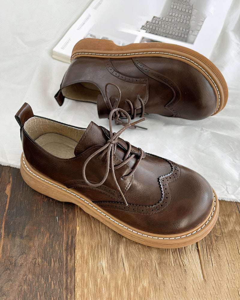 primecuration | Chaussures Oxford rétro  pour femmes, confort et style