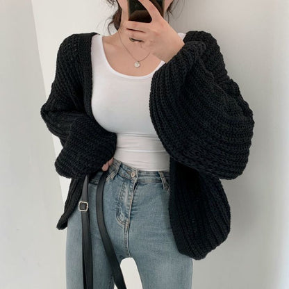 Cardigan Tricoté Confortable et Chaud pour Automne/Hiver à Porter à la Maison