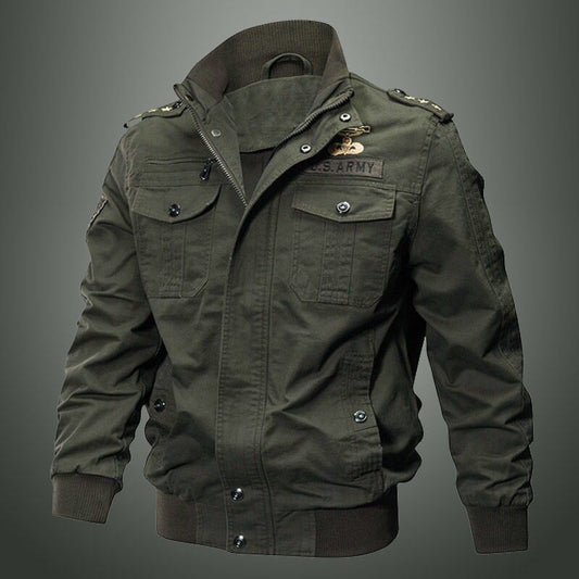 primecuration | Veste Militaire pour Hommes en Tissu Résistant - Style Urbain