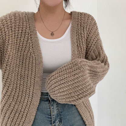 Cardigan Tricoté Confortable et Chaud pour Automne/Hiver à Porter à la Maison