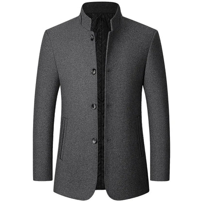 primecuration | Manteau élégant en laine pour hommes - Style chic et confort