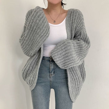 Cardigan Tricoté Confortable et Chaud pour Automne/Hiver à Porter à la Maison