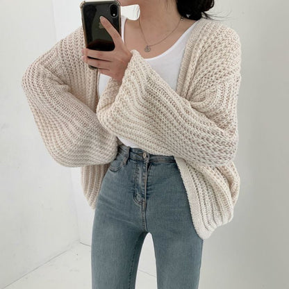 Cardigan Tricoté Confortable et Chaud pour Automne/Hiver à Porter à la Maison